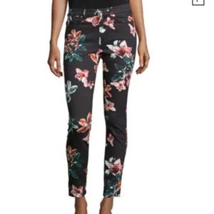 7 for All Mankind Floral Ankle Crop Skinny…
